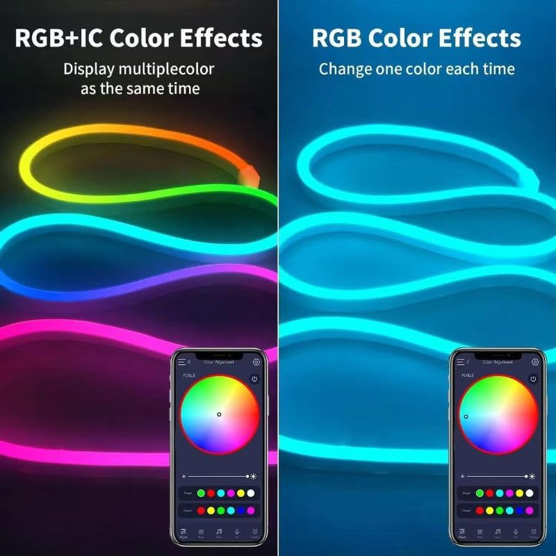 5 Meter Smart RGB Neon LED Strip Lights with App & Remote | Music Sync Rope Light for Room, Gaming, Party, Diwali & Home Decoration