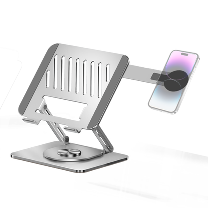 Game Gear Laptop Stand with Mobile Holder – Adjustable Ergonomic Riser for Office & Home (10–17 .3 Inch)