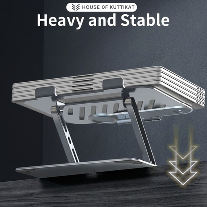 Game Gear Laptop Stand with Mobile Holder – Adjustable Ergonomic Riser for Office & Home (10–17 .3 Inch)