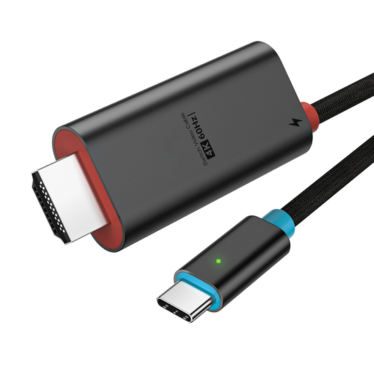 USB C to HDMI Cable Adapter for Switch 2 Dock Station, 4K@60Hz HDR, 6.6ft PD3.0 100W, Portable Travel TV Dock Connector Compatible with Nintendo Switch 2 (V22+)/2017/OLED, Steam Deck, ROG Ally